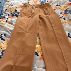 Talbots Pleated Camel Wide-Leg Pants